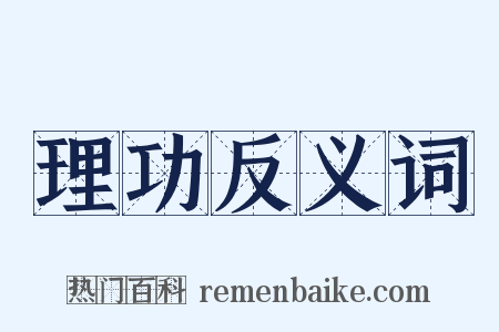 理功反义词是什么意思的图片